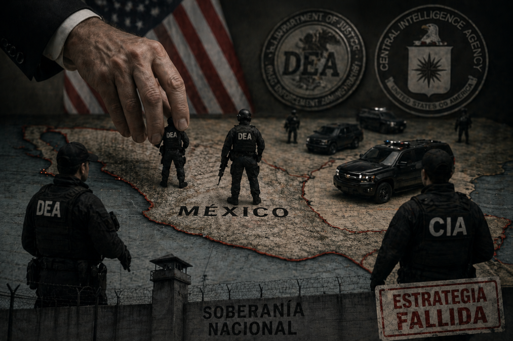 La estrategia contra el crimen en México trasciende sus fronteras: agencias estadounidenses operan en territorio nacional en una dinámica que reconfigura el control, la inteligencia y los límites de la soberanía.