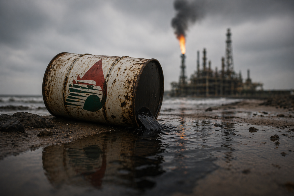 Un paisaje de deterioro: el petróleo que fluye no sólo contamina la tierra, expone las grietas de un sistema que dejó de contenerlo.